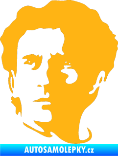 Samolepka Silueta Ayrton Senna levá světle oranžová