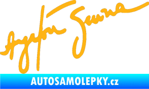 Samolepka Podpis Ayrton Senna světle oranžová