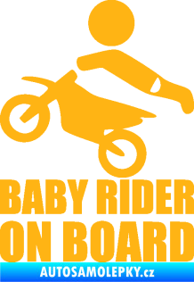 Samolepka Baby rider on board levá světle oranžová