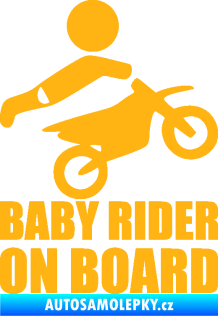 Samolepka Baby rider on board pravá světle oranžová
