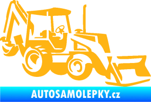 Samolepka Bagr 002 pravá světle oranžová