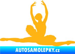 Samolepka Baletka 004 pravá světle oranžová