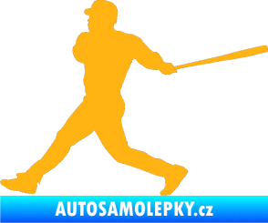 Samolepka Baseball 002 levá světle oranžová