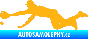 Samolepka Baseball 015 levá světle oranžová