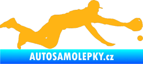 Samolepka Baseball 015 pravá světle oranžová