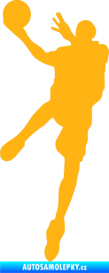 Samolepka Basketbal 006 levá světle oranžová