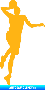 Samolepka Basketbal 014 pravá světle oranžová