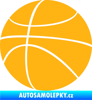Samolepka Basketbalový míč 001 světle oranžová