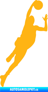 Samolepka Basketbal 003 pravá světle oranžová