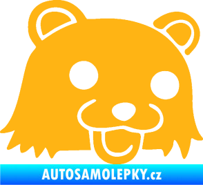 Samolepka Bear pravá světle oranžová