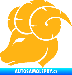 Samolepka Beran zvěrokruh 002 levá světle oranžová