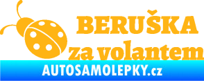 Samolepka Beruška za volantem světle oranžová