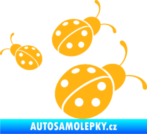 Samolepka Berušky 001 pravá světle oranžová