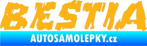 Samolepka Bestia světle oranžová