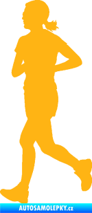 Samolepka Běžkyně 001 levá jogging světle oranžová