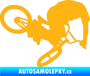Samolepka Biker 001 pravá světle oranžová