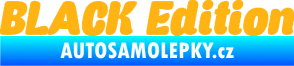 Samolepka Black edition 001 nápis světle oranžová