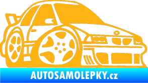 Samolepka BMW e30 karikatura pravá světle oranžová