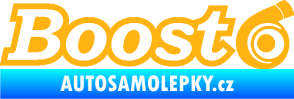 Samolepka Boost nápis s turbem světle oranžová