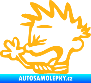 Samolepka Boy tůdle nůdle levá světle oranžová
