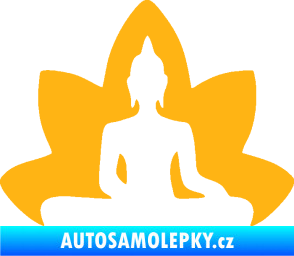Samolepka Budha 003 pravá  světle oranžová