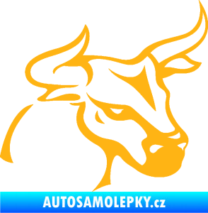Samolepka Býk 005 pravá světle oranžová