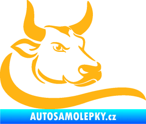 Samolepka Býk 008 pravá světle oranžová