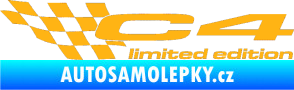 Samolepka C4 limited edition levá světle oranžová