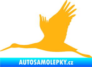 Samolepka Čáp 002 levá světle oranžová
