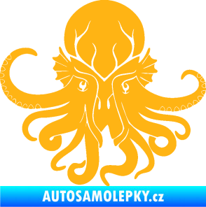 Samolepka Chobotnice 002 levá světle oranžová