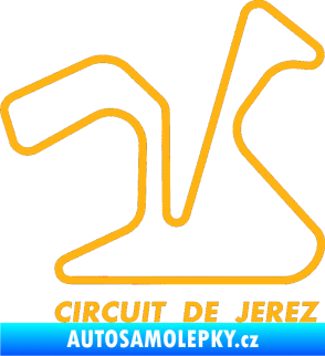 Samolepka Okruh Circuito de Jerez světle oranžová
