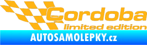 Samolepka Cordoba limited edition levá světle oranžová