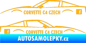 Samolepka Corvette C4 FB světle oranžová
