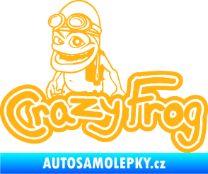 Samolepka Crazy frog 002 žabák světle oranžová