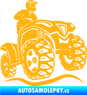 Samolepka Čtyřkolka 005 pravá světle oranžová