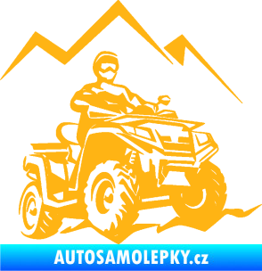 Samolepka Čtyřkolka 007 pravá světle oranžová
