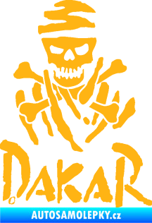 Samolepka Dakar 002 s lebkou světle oranžová