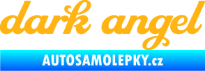 Samolepka Dark angel nápis světle oranžová
