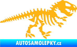 Samolepka Dinosaurus kostra 001 pravá světle oranžová