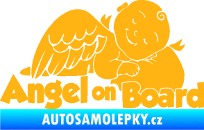 Samolepka Dítě v autě 109 levá anděl světle oranžová