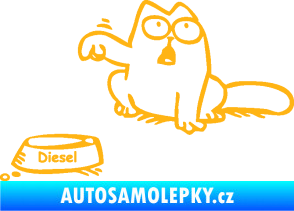 Samolepka Dolej diesel - levá světle oranžová