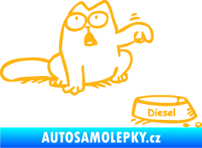 Samolepka Dolej diesel - pravá světle oranžová
