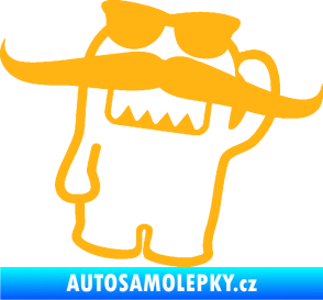 Samolepka Domo 016 pravá s knírem světle oranžová