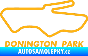 Samolepka Okruh Donington Park světle oranžová