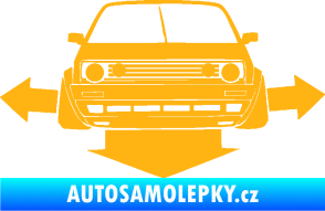 Samolepka Down and out car 002 světle oranžová