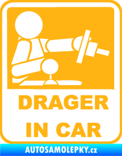 Samolepka Drager in car 001 světle oranžová