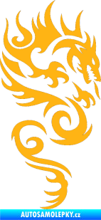 Samolepka Dragon 010 pravá světle oranžová