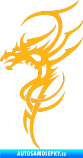 Samolepka Dragon 017 levá světle oranžová