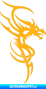 Samolepka Dragon 017 pravá světle oranžová