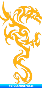 Samolepka Dragon 019 pravá světle oranžová